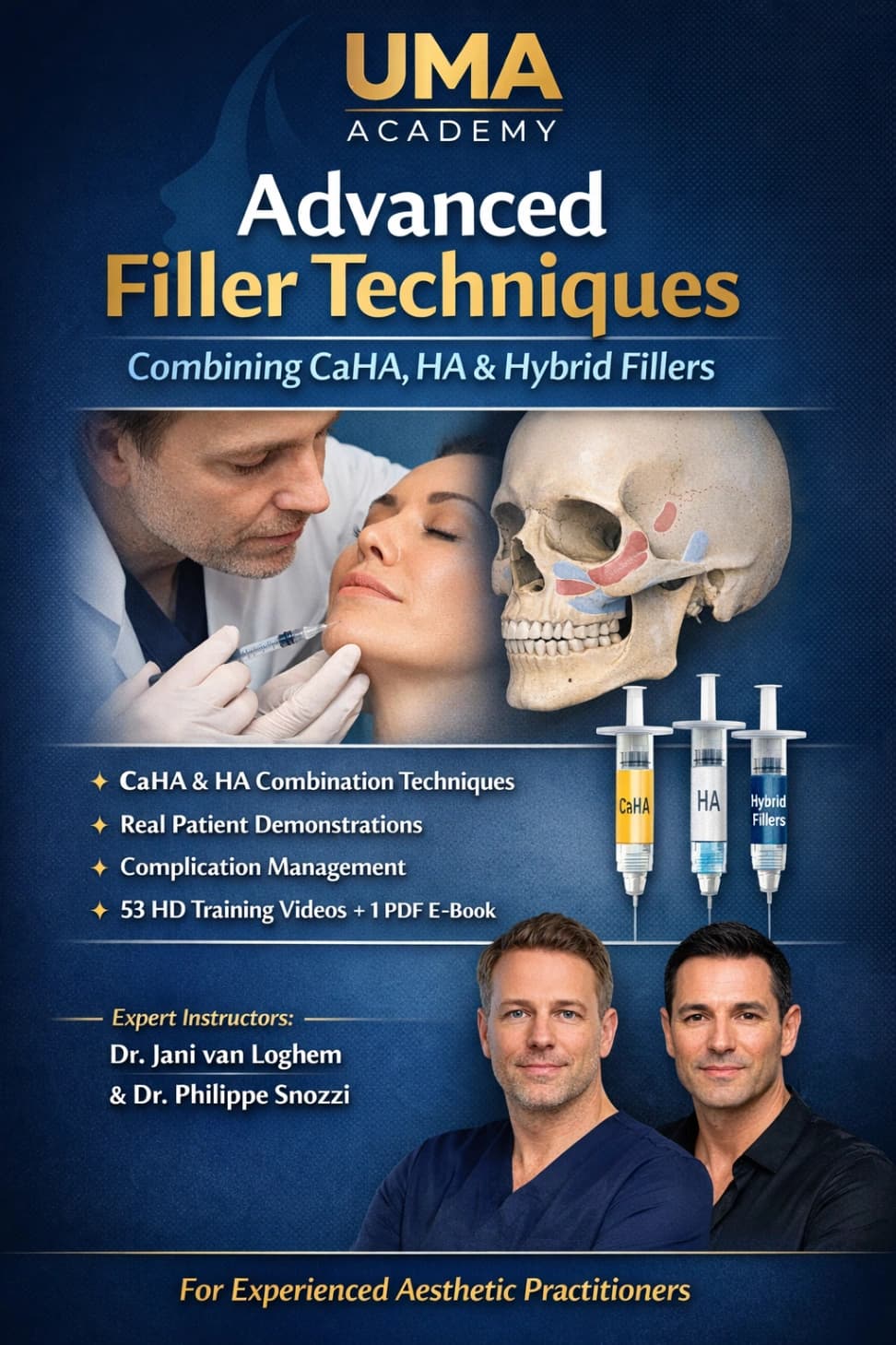 Kỹ thuật tiêm chất làm đầy nâng cao của UMA Academy: Kết hợp canxi hydroxylapatite, acid hyaluronic và chất làm đầy kết hợp (Phụ đề song ngữ)